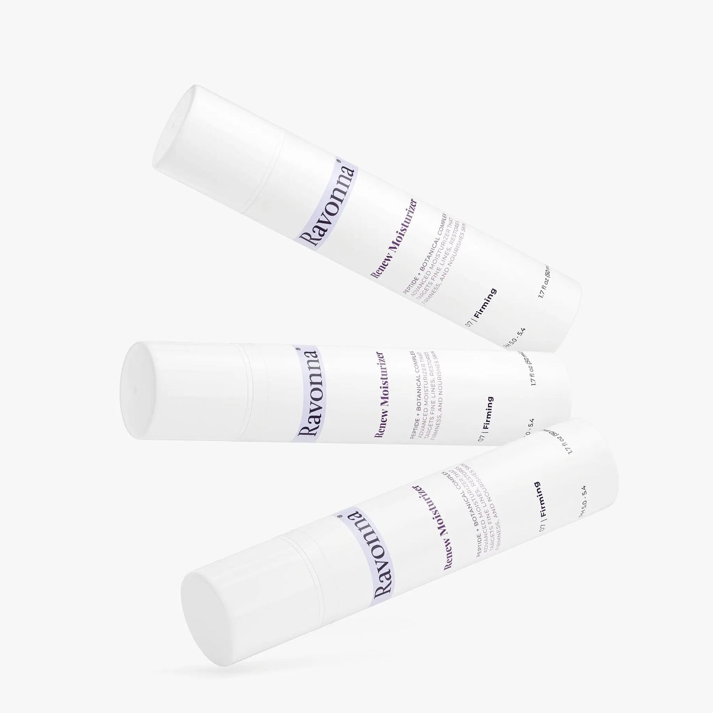 Flat lay of multiple Renew Moisturizer bottles – Ravonna