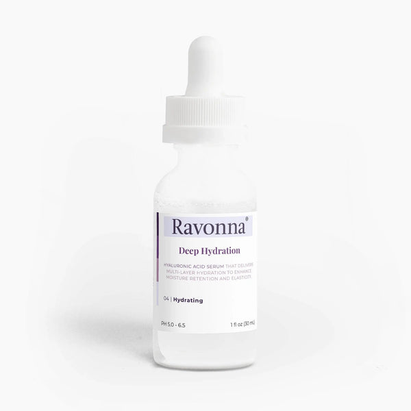 Deep Hydration Serum dropper bottle on clean background