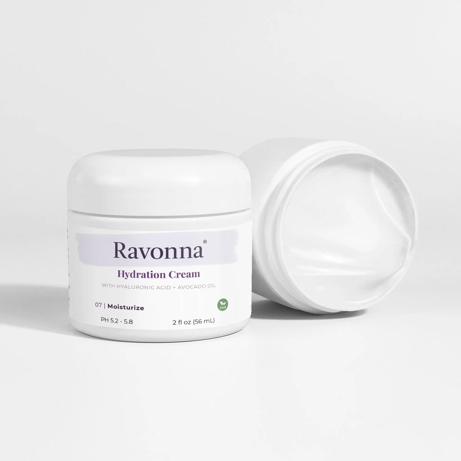 Hydration Cream jar with deep moisture and botanical complex – Ravonna