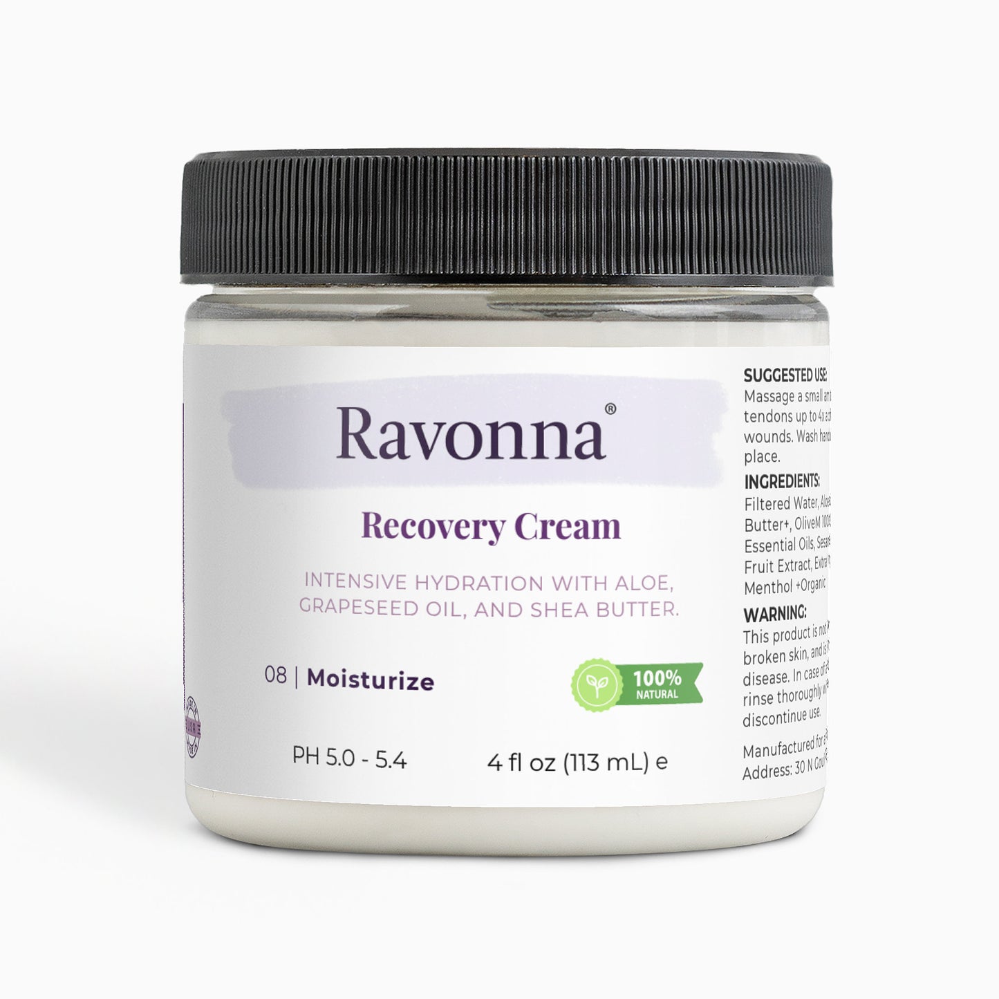 Recovery Cream — Aloe + Botanical Comfort Blend, 4 oz