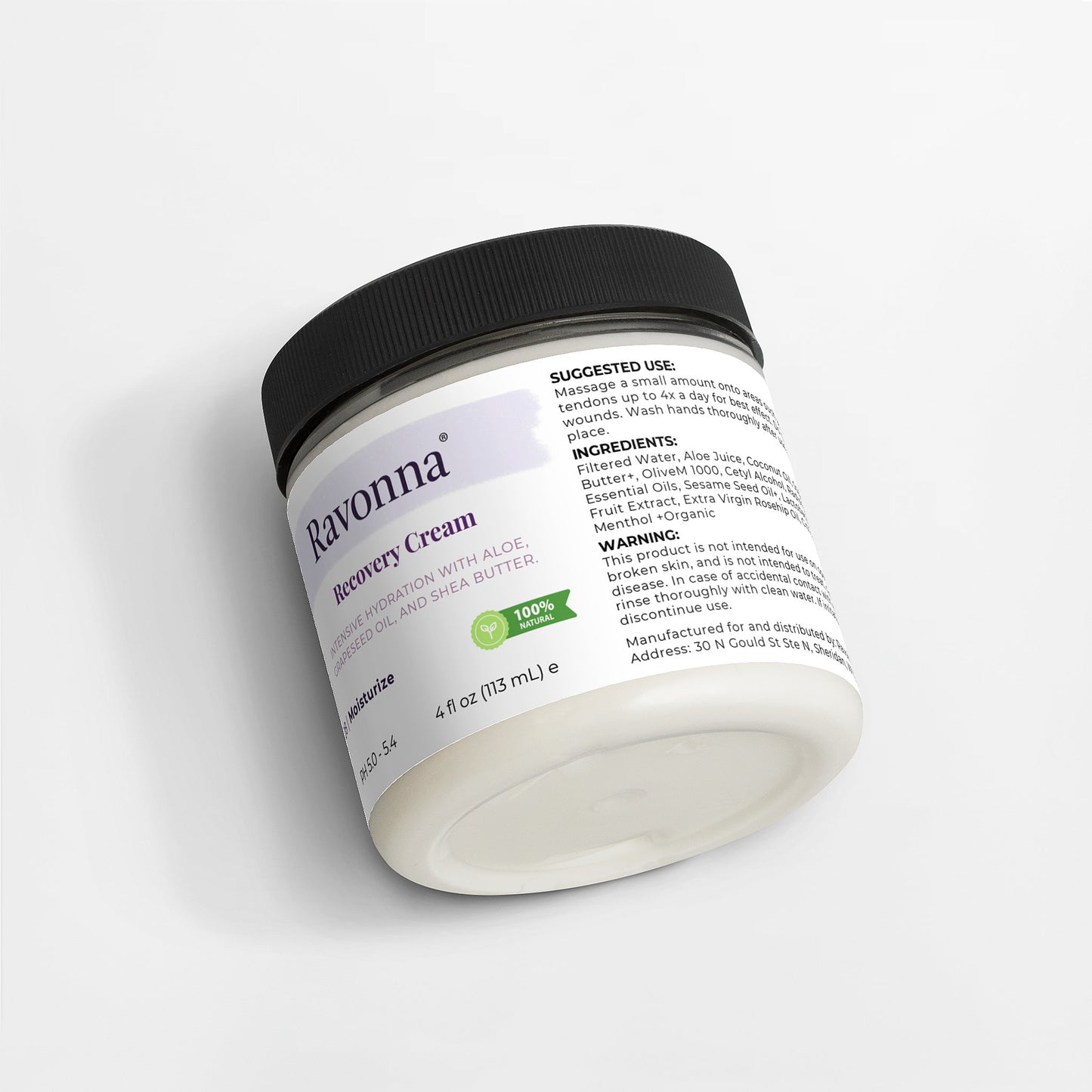 Recovery Cream — Aloe + Botanical Comfort Blend, 4 oz