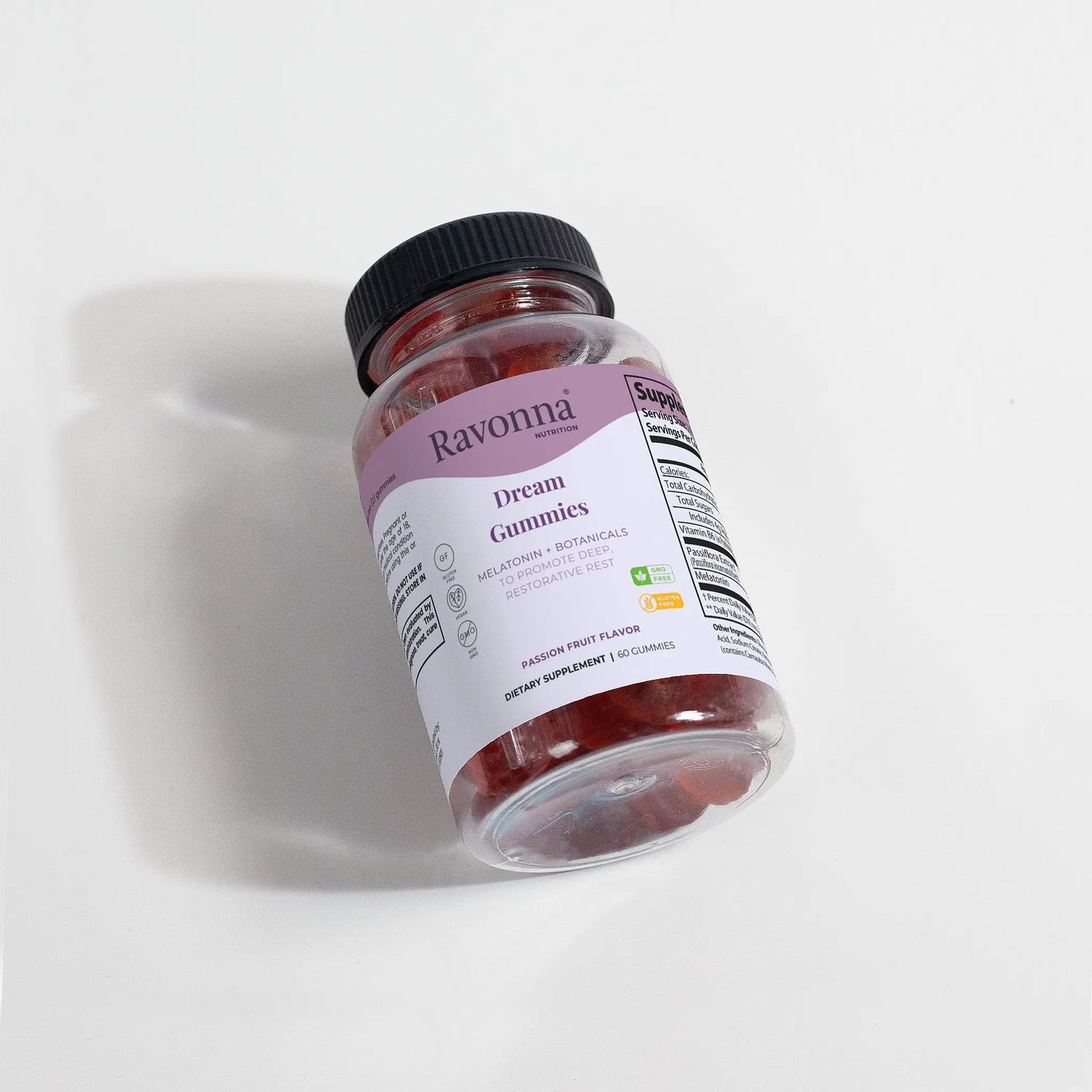Dream Gummies bottle with melatonin and botanical sleep blend – Ravonna